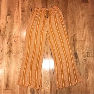 mustard linen pants